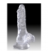 KING COCK - DILDO REALISTA , TRANSPARENTE - 8,9 CM