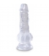 KING COCK - DILDO REALISTA , TRANSPARENTE -10,1 CM