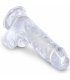 KING COCK - DILDO REALISTA , TRANSPARENTE -10,1 CM