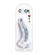 KING COCK - DILDO REALISTA CURVADO , TRANSPARENTE -16,5 CM