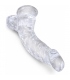 KING COCK - DILDO REALISTA CURVADO , TRANSPARENTE -16,5 CM