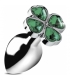 LUCKY CLOVER GEM -PLUG ANAL LARGO , TREBOL PLATA