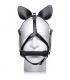 MASCARA CABALLO HARNESS WITH SILICONA - NEGRO