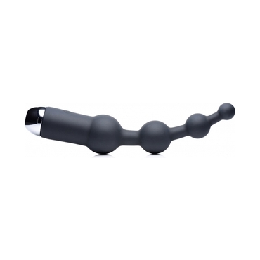 10X BOLAS ANALES SILICONA CON VIBRADOR - NEGRO