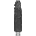 23 CM REALISTIC VIBRATING DILDO NEGRO