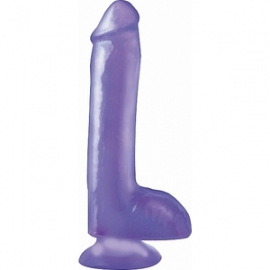 BASIX PENE DE GELATINA SUCCION LILA 19 CM