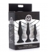 TRIPLE SPIRE SET ENTRENAMIENTO ANAL SILICONA - NEGRO