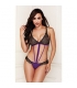 STRAPPY MICRO AND LACE TEDDY- CONJUNTO TIRAS MORADO