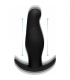 7X RIPPLED THUMPING PLUG ANAL - NEGRO