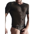 MESH MENS CAMISETA CUELLO V  - NEGRO